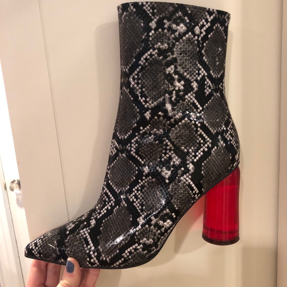 Snake Ankle Boots